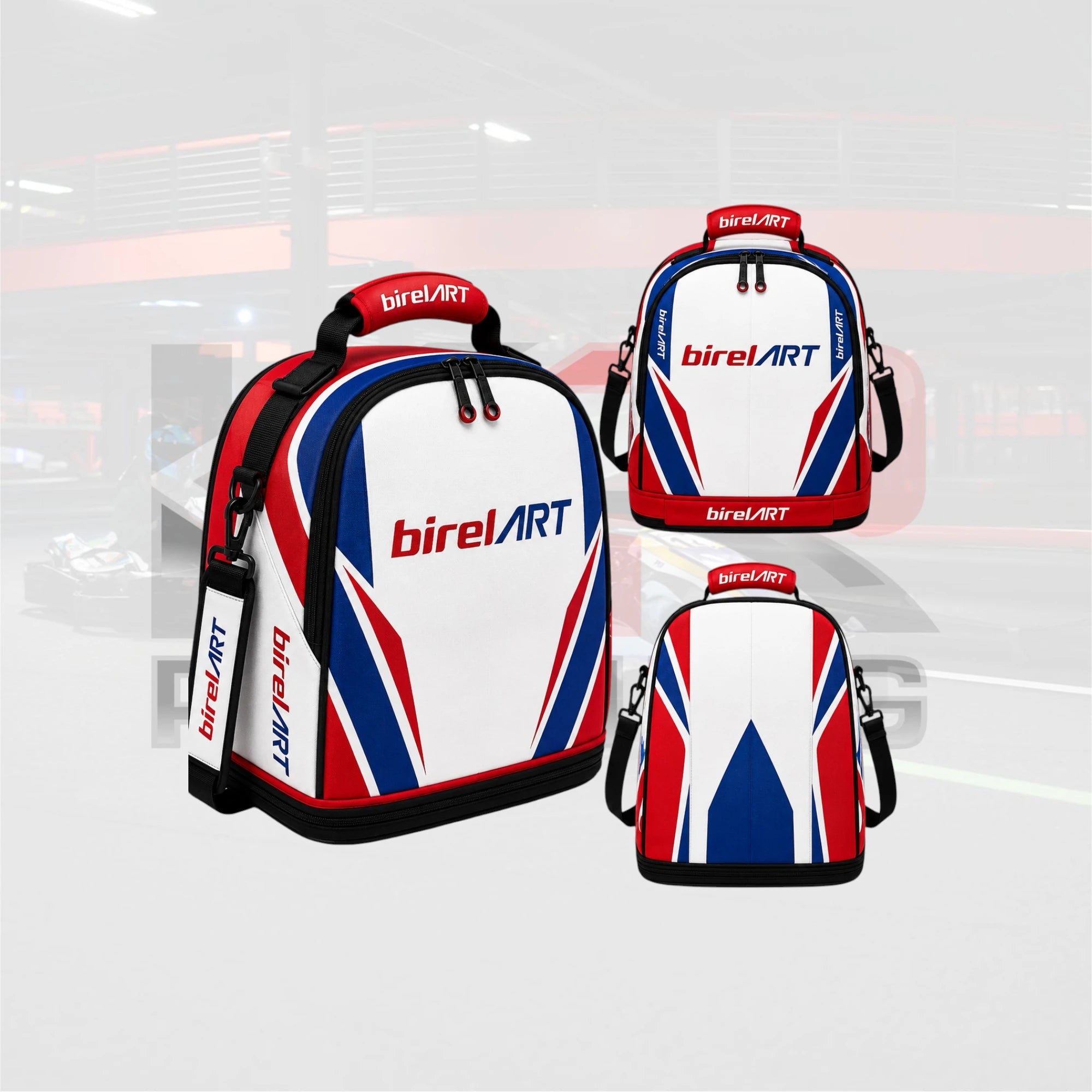 BirelART Racing Pro Helmet Bag – White Red Blue Edition