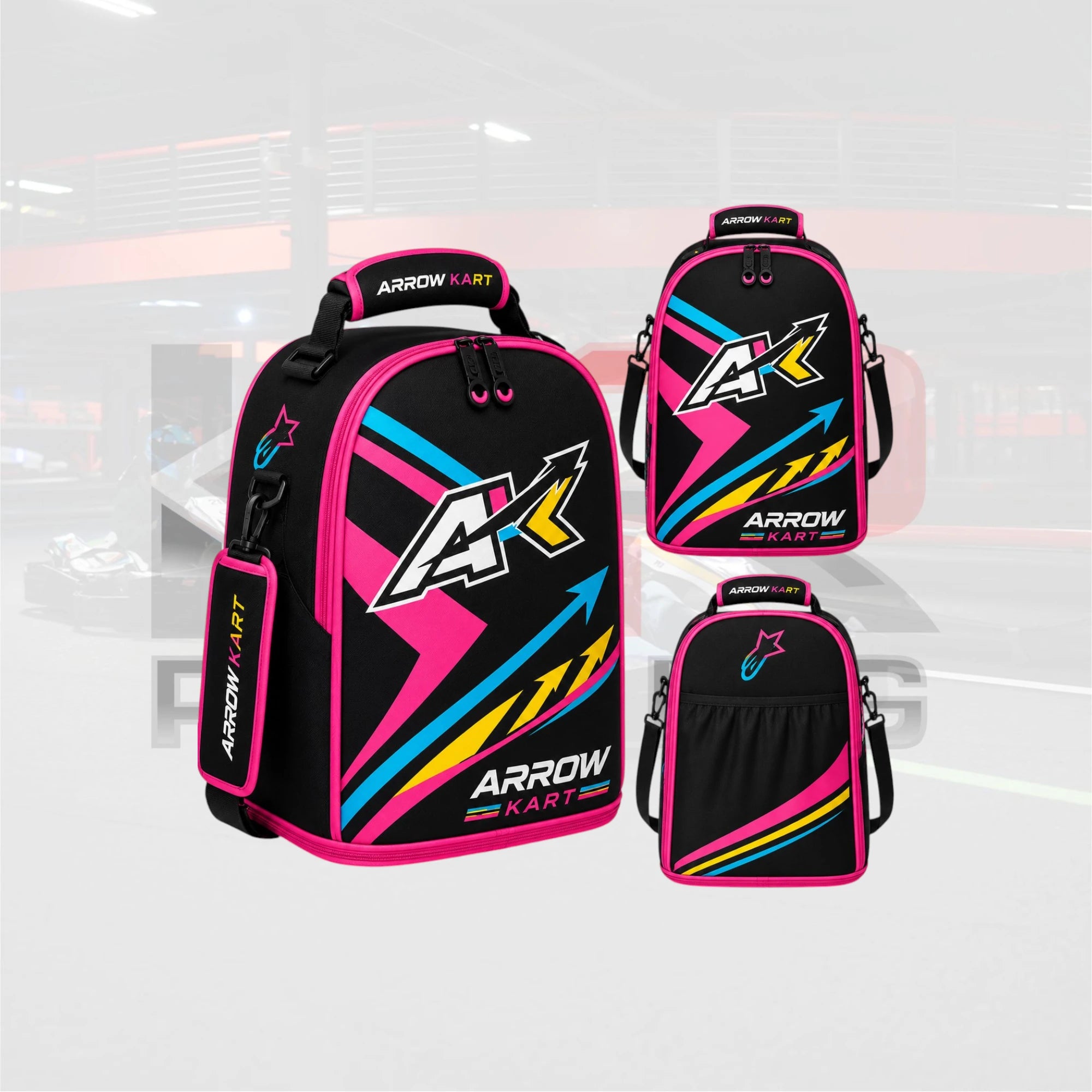 Arrow Kart Neon Grip Helmet Bag – Pink Edition