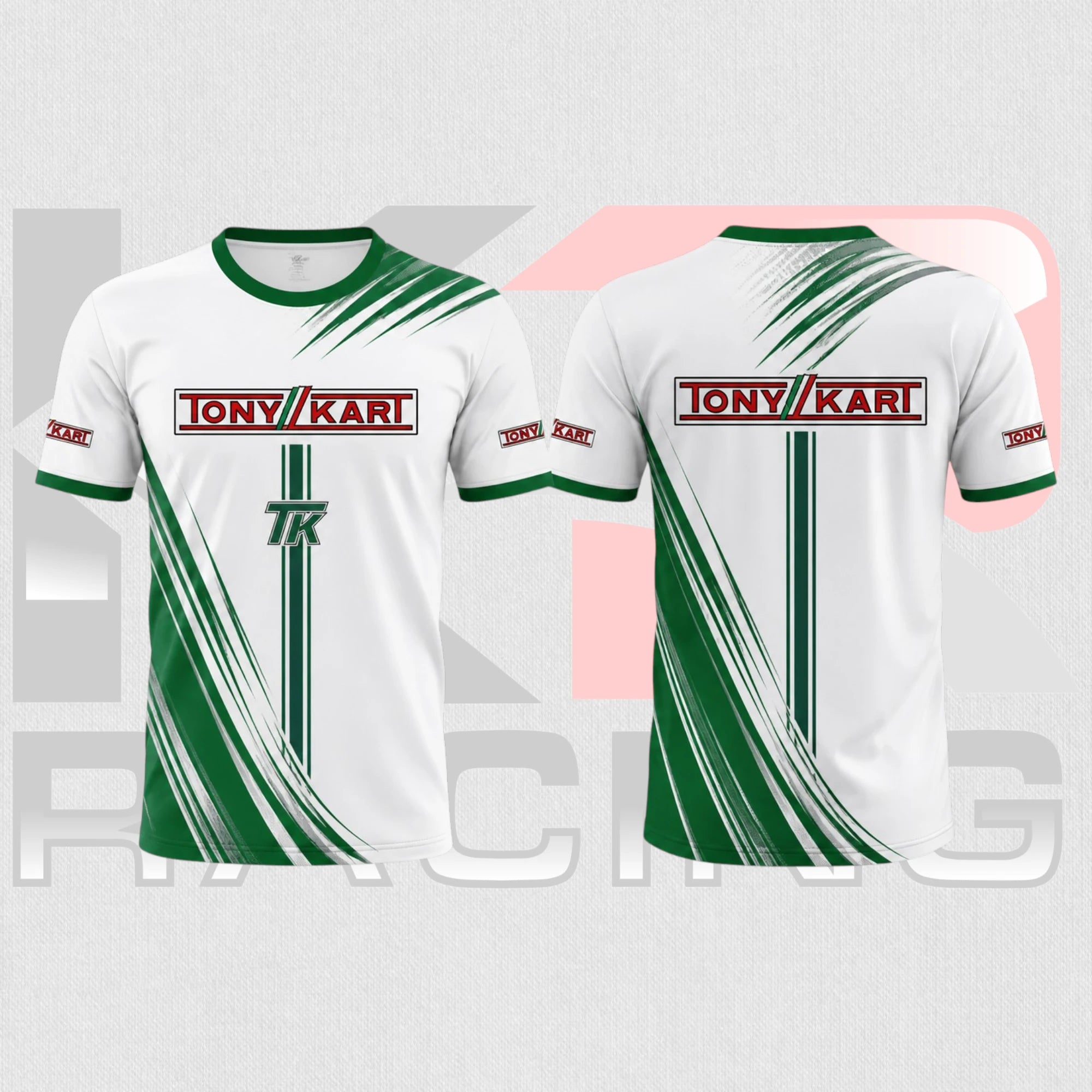 Tony Kart Green Stripe Motorsport T-Shirt