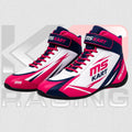 MS Kart Pro Performance Kart Racing Shoes Pink & White