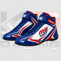 MS Kart Premium Karting Shoes Blue & White