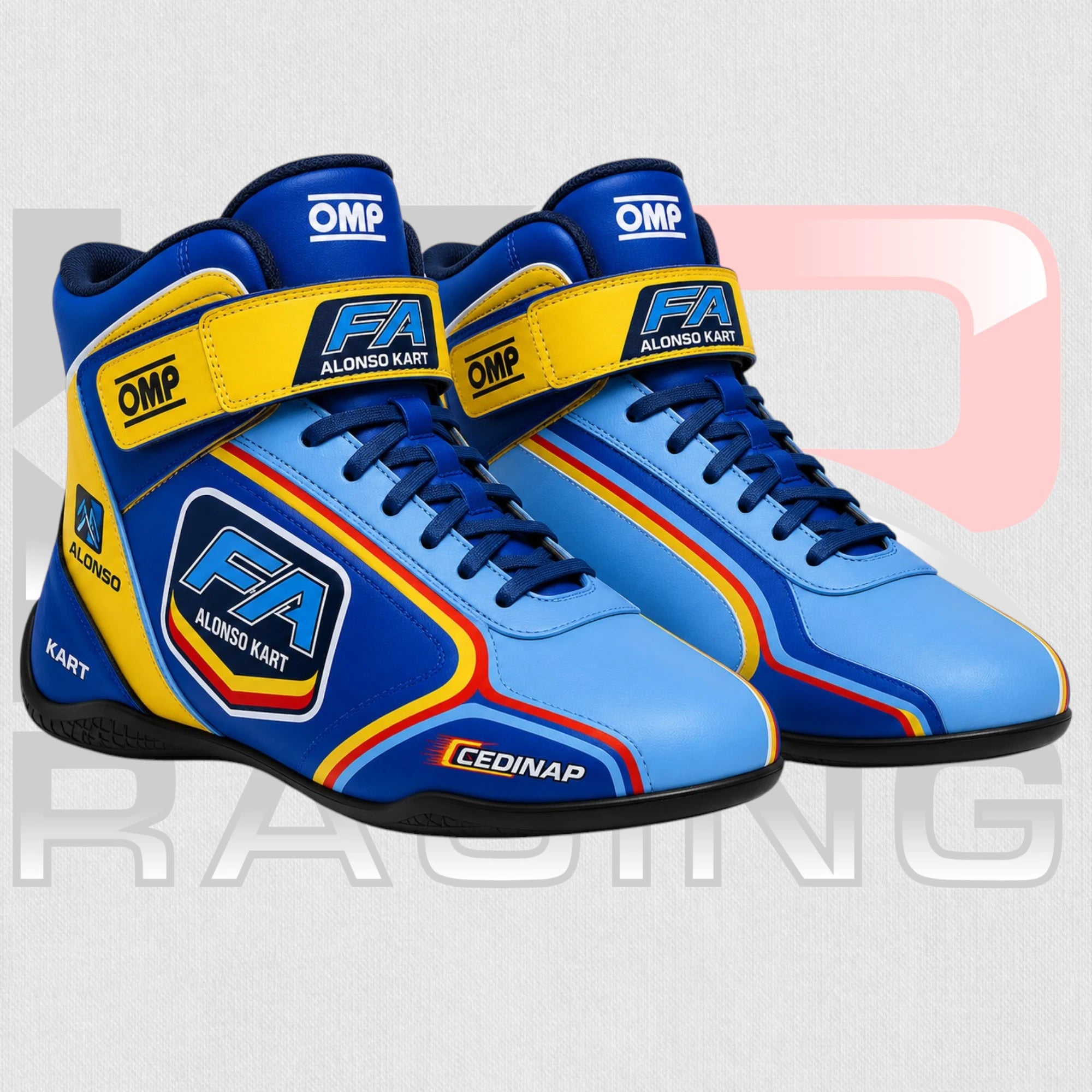 OMP FA Alonso Kart Racing Shoes – Sky Blue