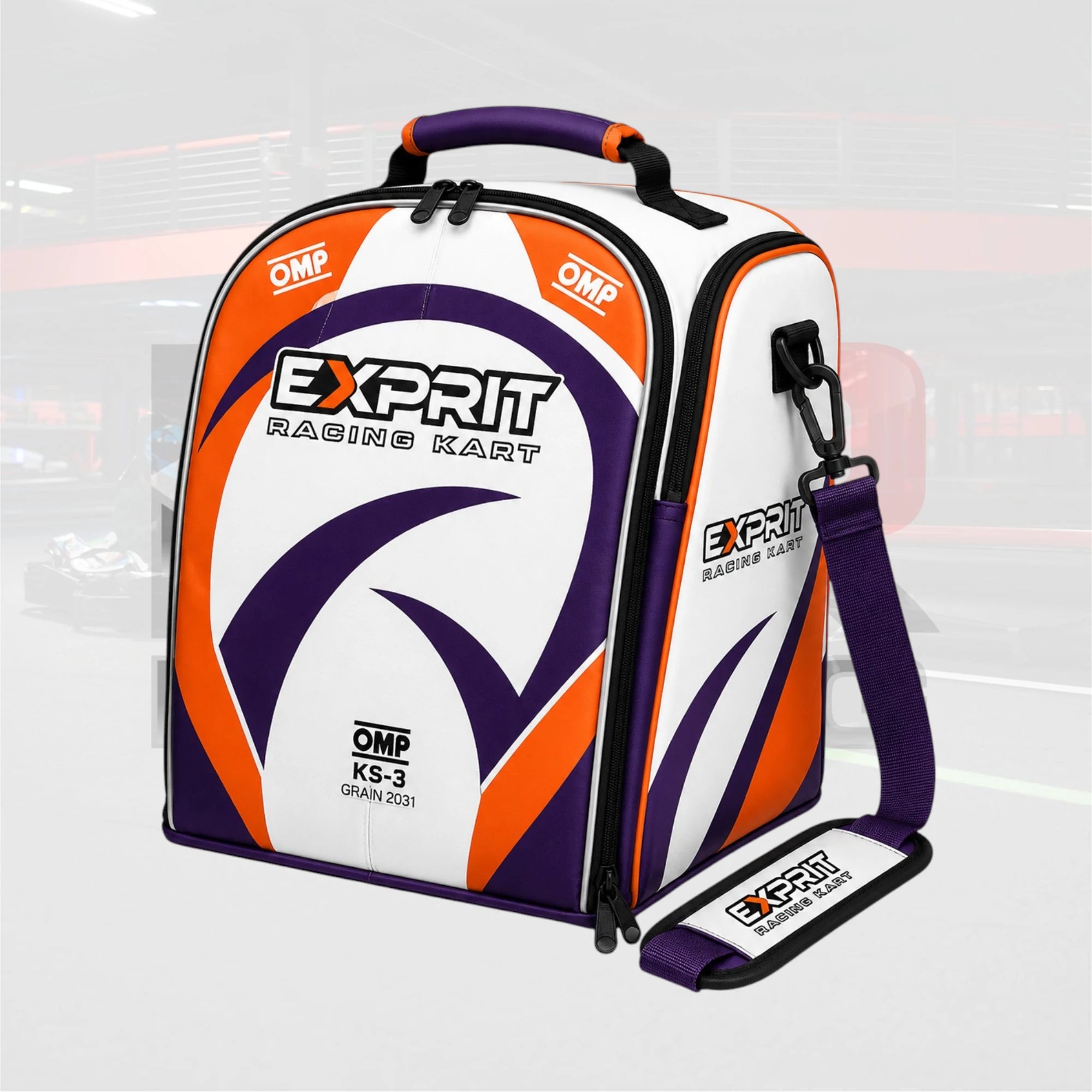 EXPRIT Orange Purple Racing Helmet Bag