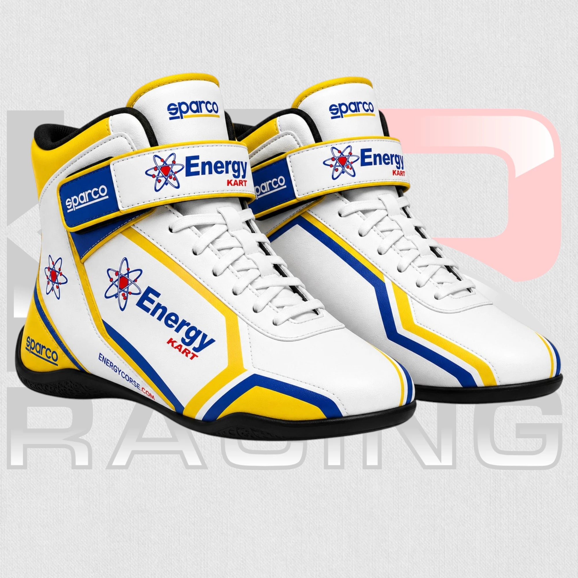 Energy Kart Championship Racing Shoes – Yellow/Blue Edition