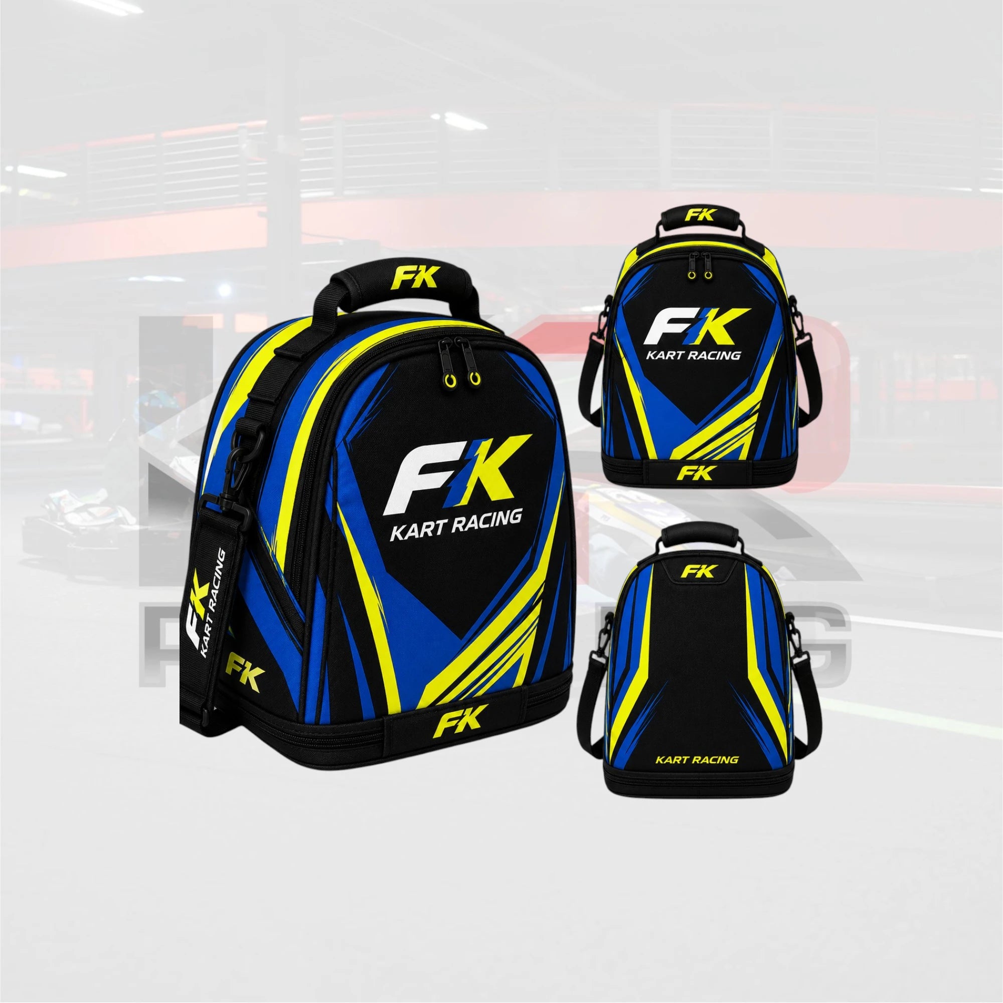 FK Kart Racing Nitro Helmet Bag – Blue Neon Edition