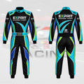 OMP EXPRIT Kart Racing Suit  Black Cyan Green