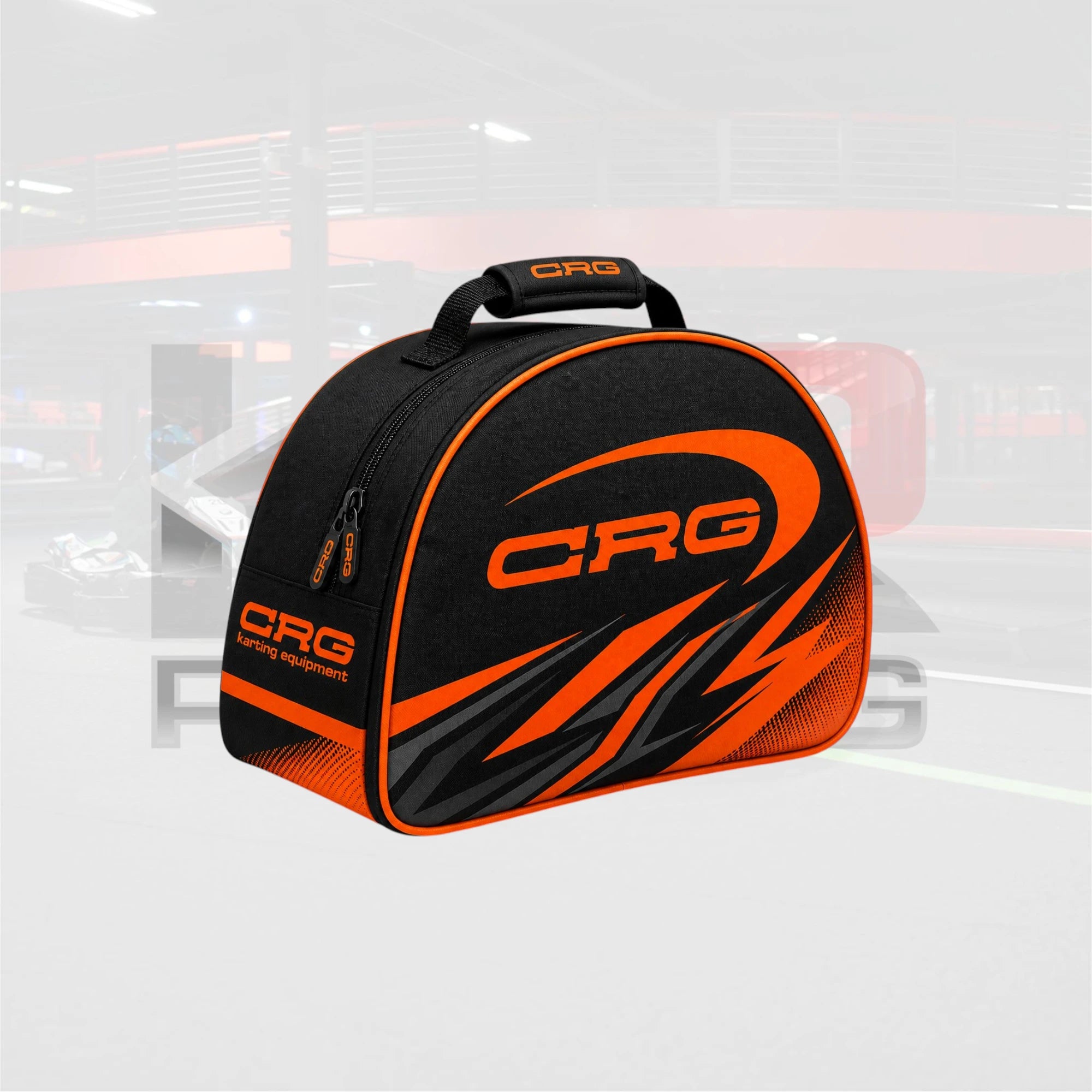 CRG Karting Helmet Carry Bag – Stylish Black/Orange Performance Edition