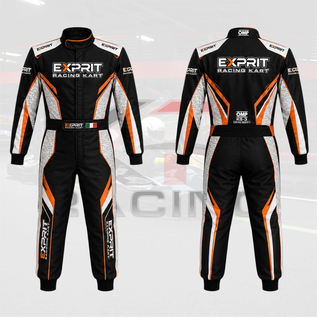 OMP Exprit Black Orange Edition Kart Racing Suit