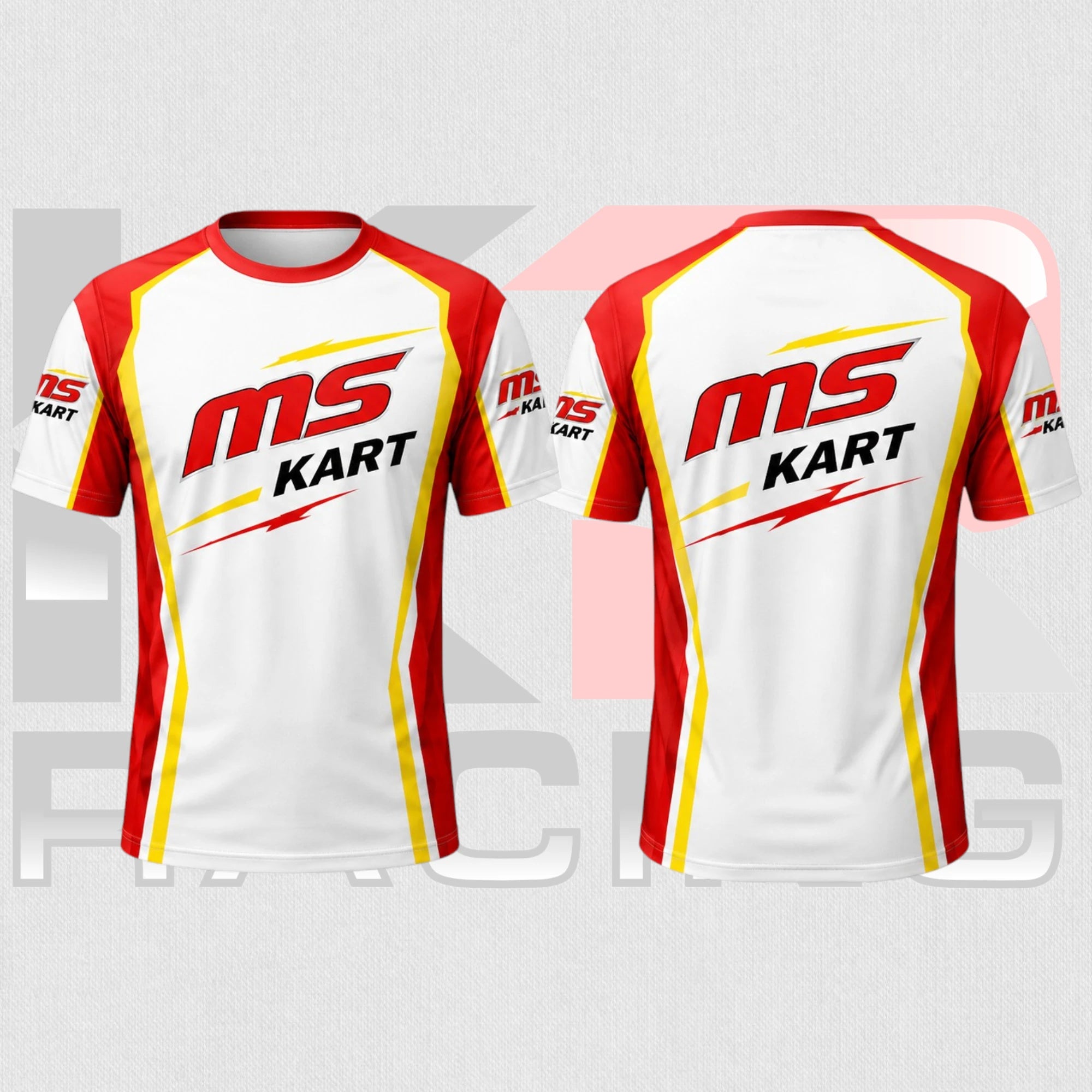 2026 MS Kart Racing Performance T-Shirt Red & White