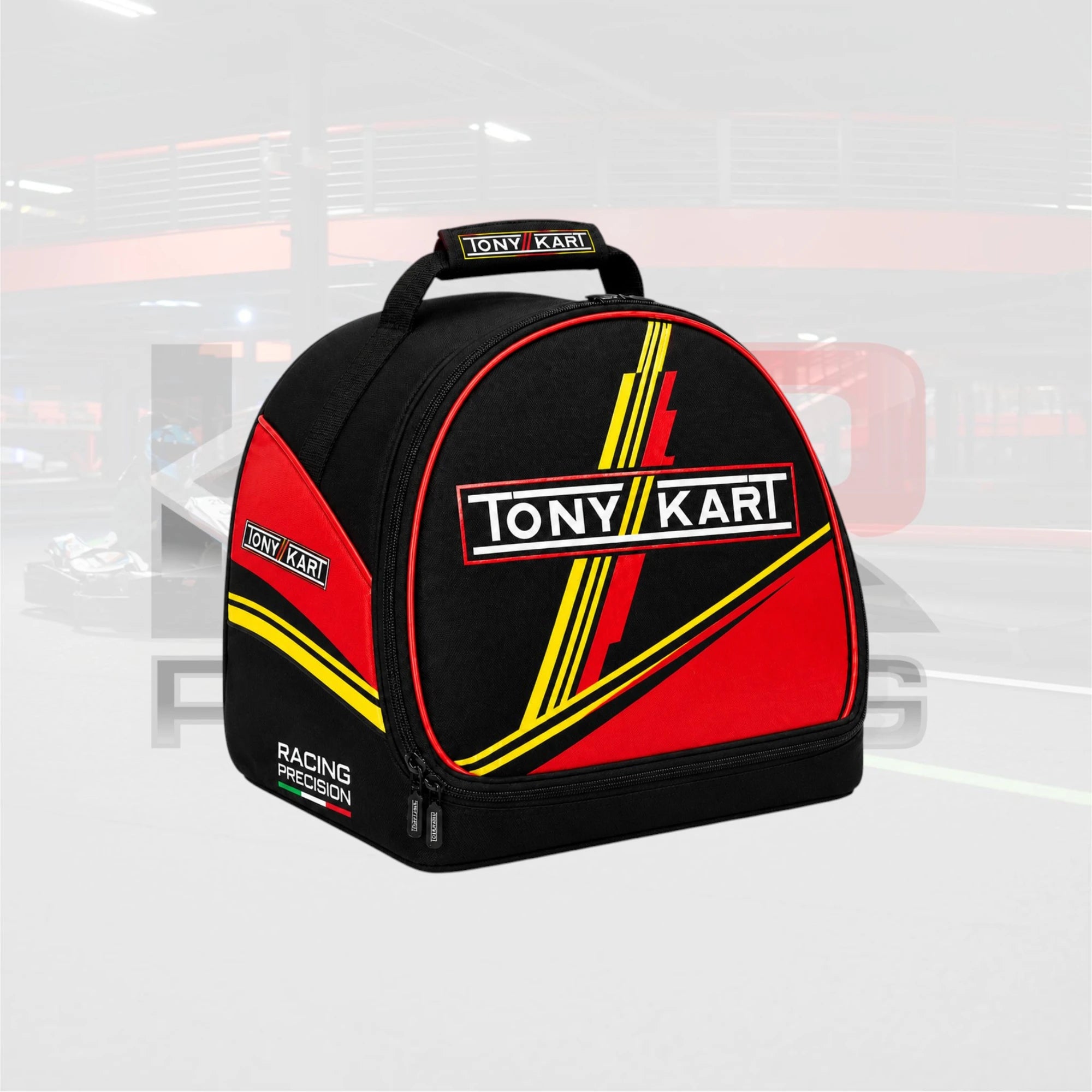 2026 Tony Kart Premium Helmet Carry Bag – Yellow & Black & Red