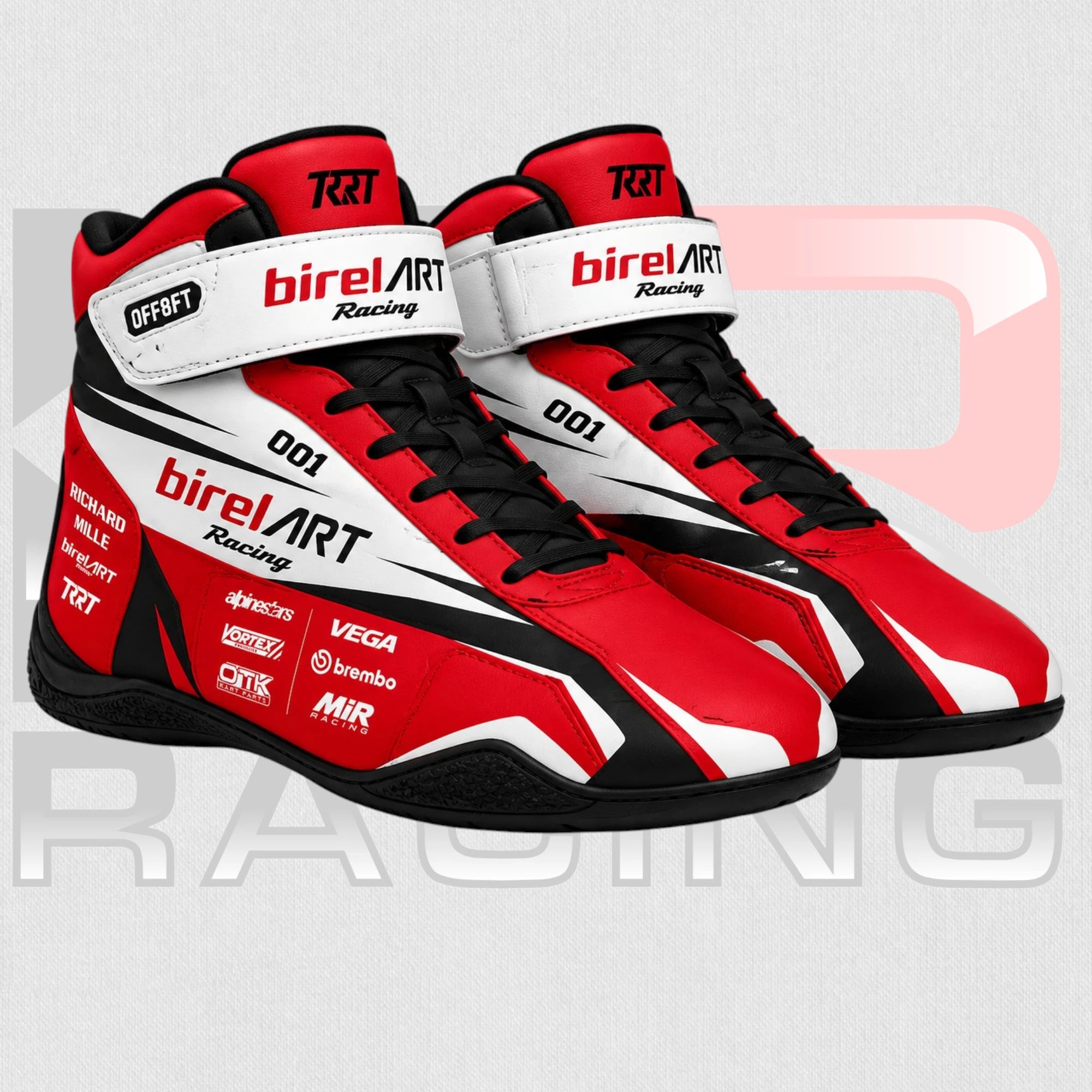 Birel ART Pro Kart Racing Shoes – Red/White