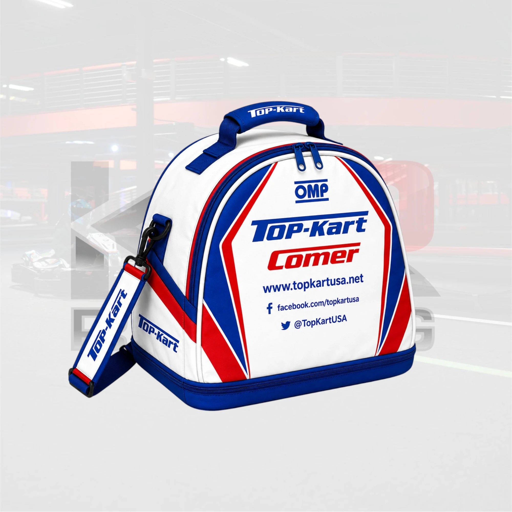Top-Kart Racing Pro Helmet Bag – Blue Red Edition