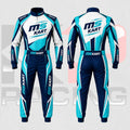New MS Kart Racing Suit White & Syan