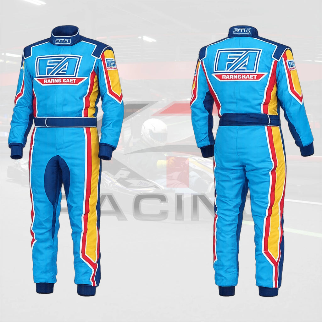 OMP FA  Blue Kart Racing Suit Retro Sky