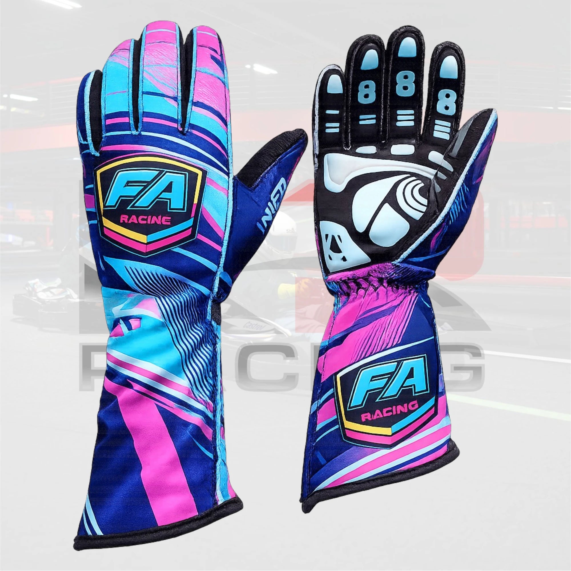 2025 FA Racing Pro Grip Kart Racing Gloves