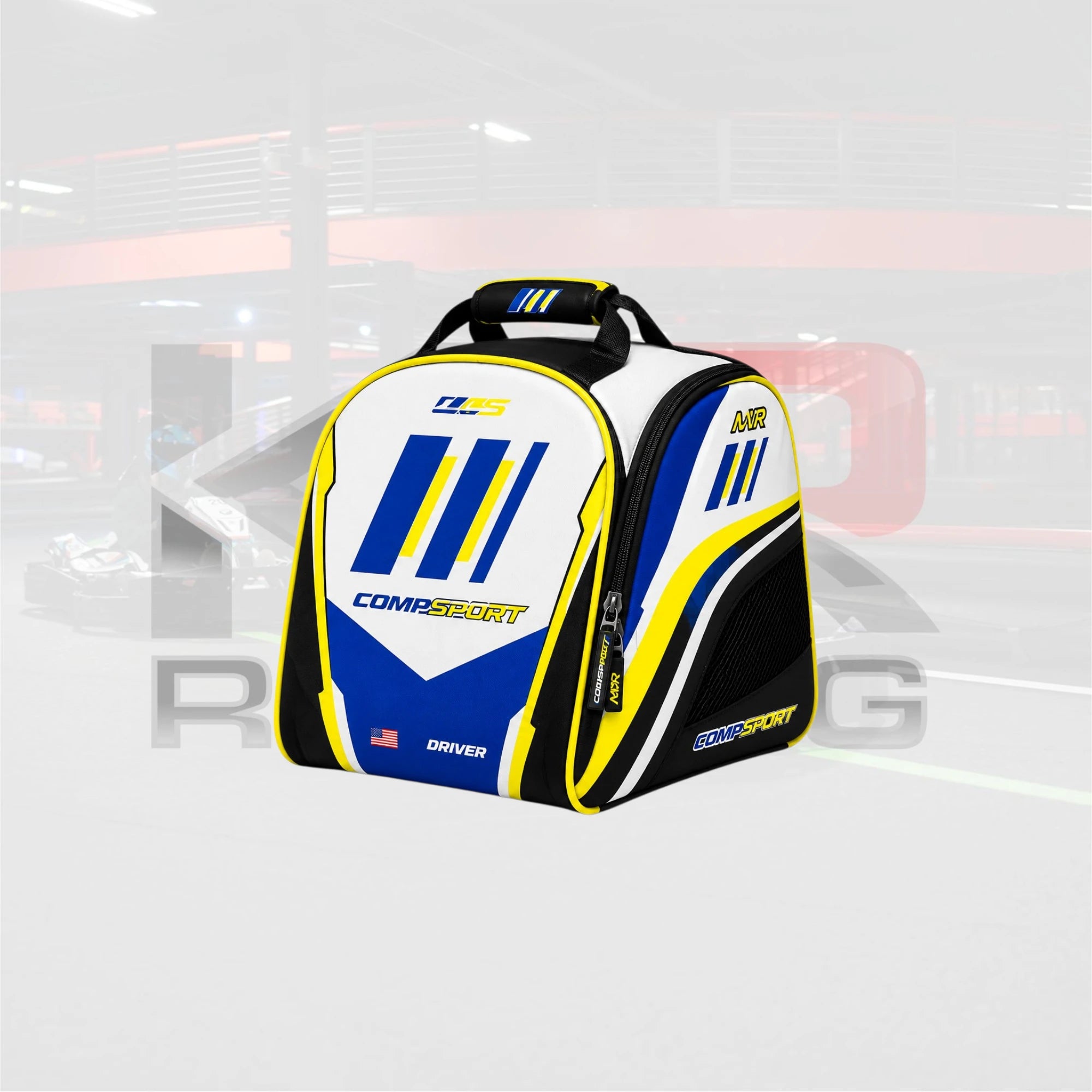 2026 CompKart MIR Racing Helmet Bag Blue White Black
