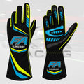 FA Alonso Kart Racing Gloves – Black Neon Yellow & Cyan