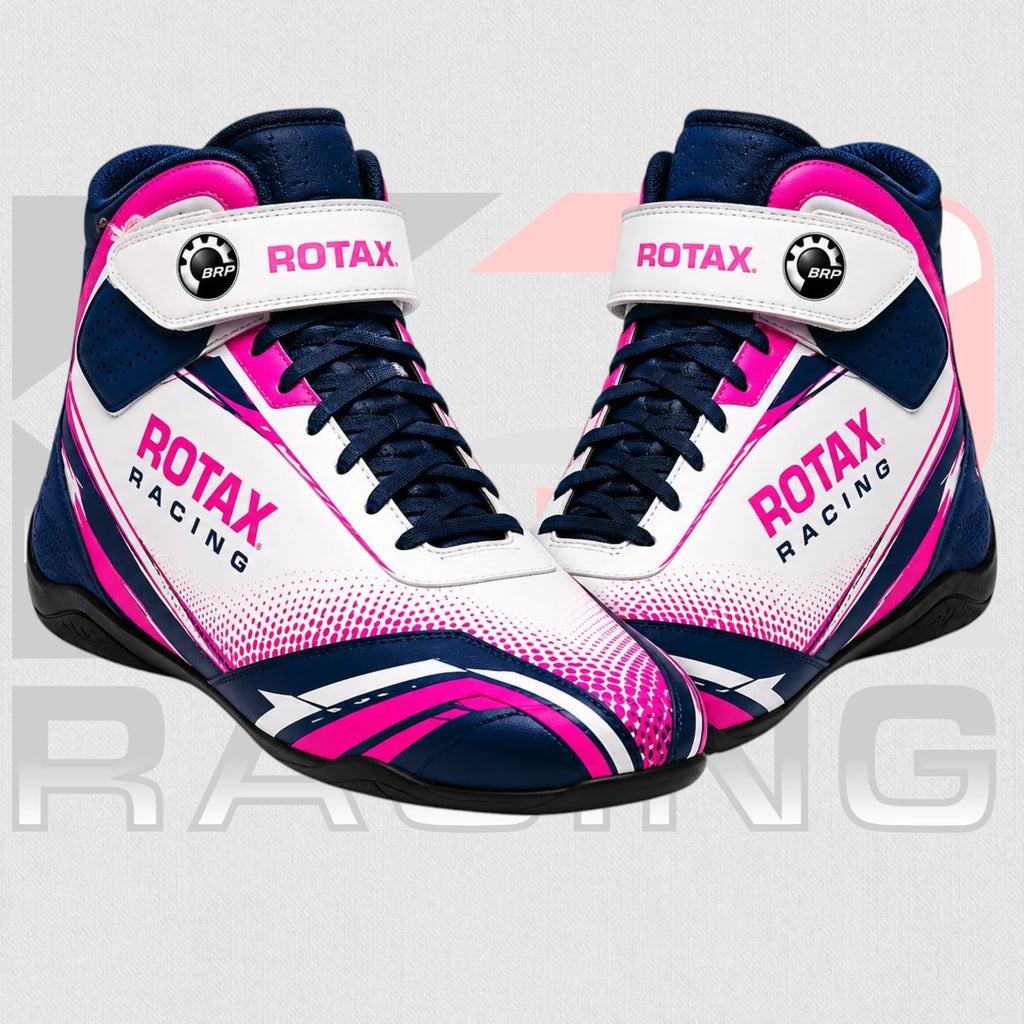 ROTAX Racing Pro Kart Shoes – Pink & Navy Edition