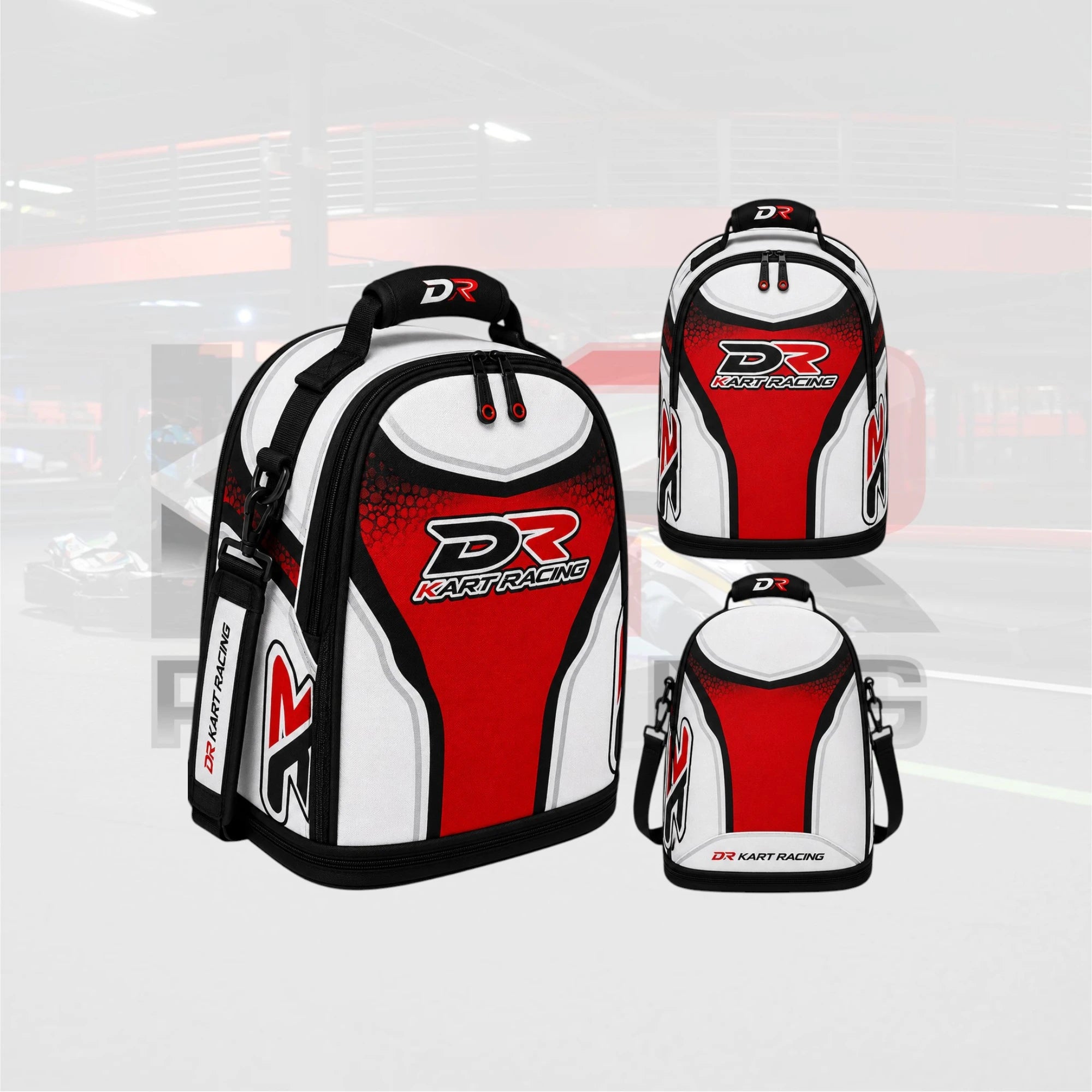 DR Kart Racing Elite Helmet Bag – Red White Edition