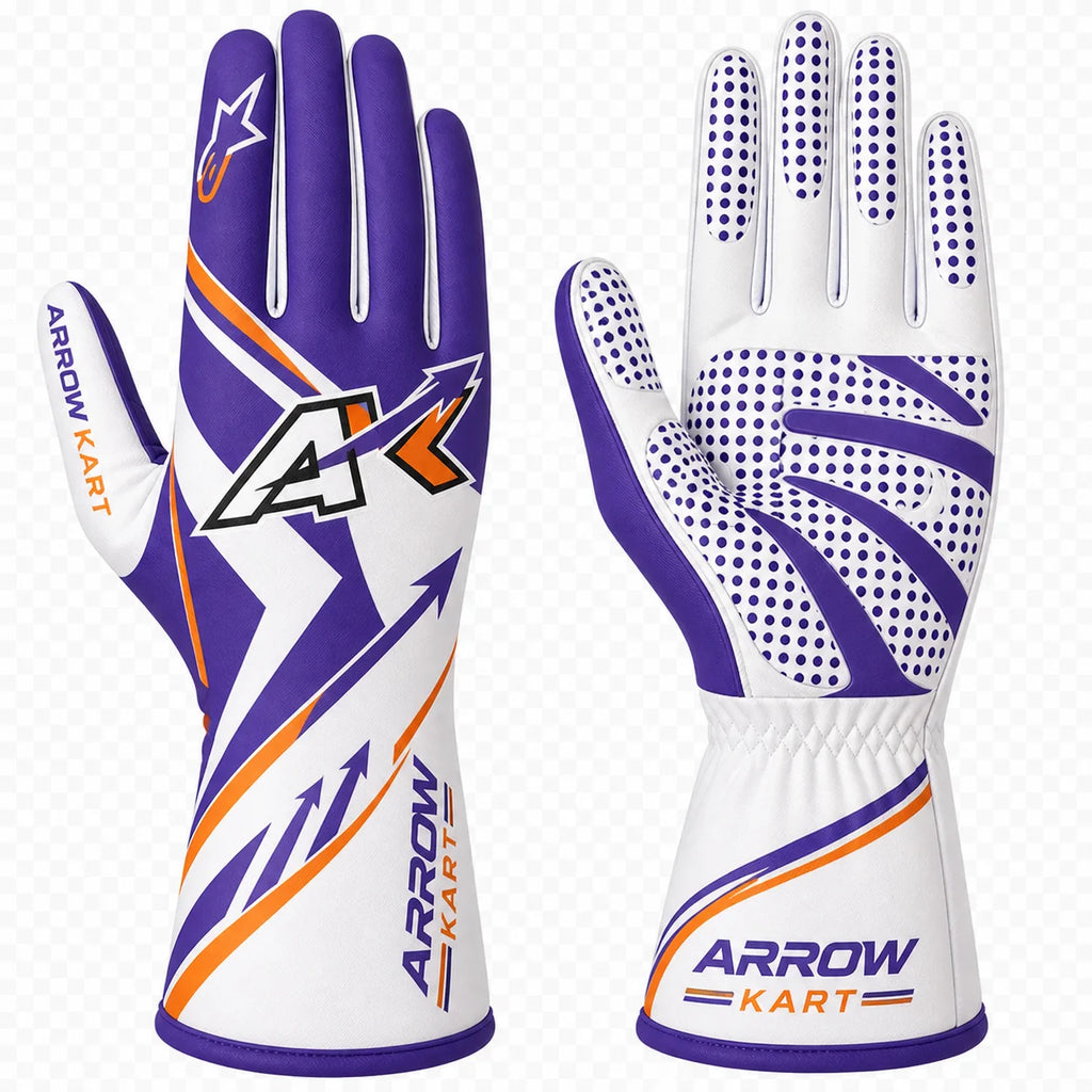 Alpinstar Arrow Kart Racing Gloves White / Purple