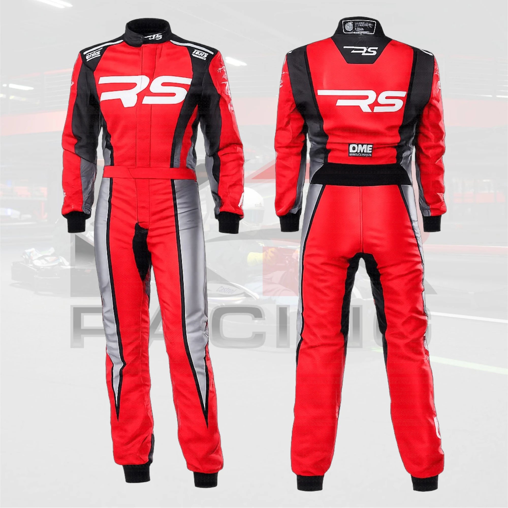 2026 RS Kart Racing Suit Red / White Black