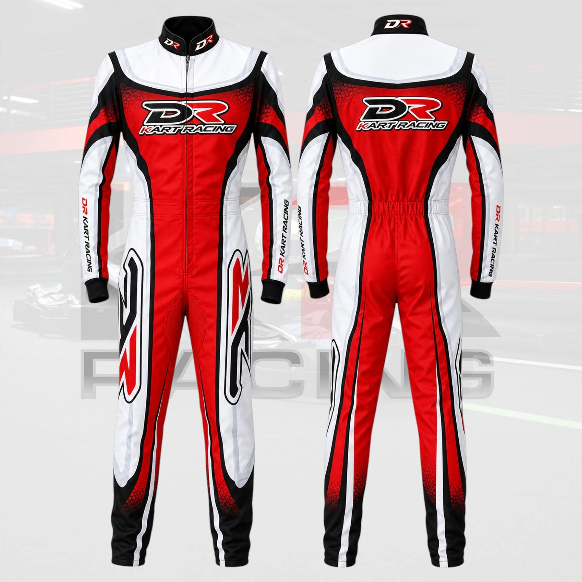 DR kart racing suit (red / white / black