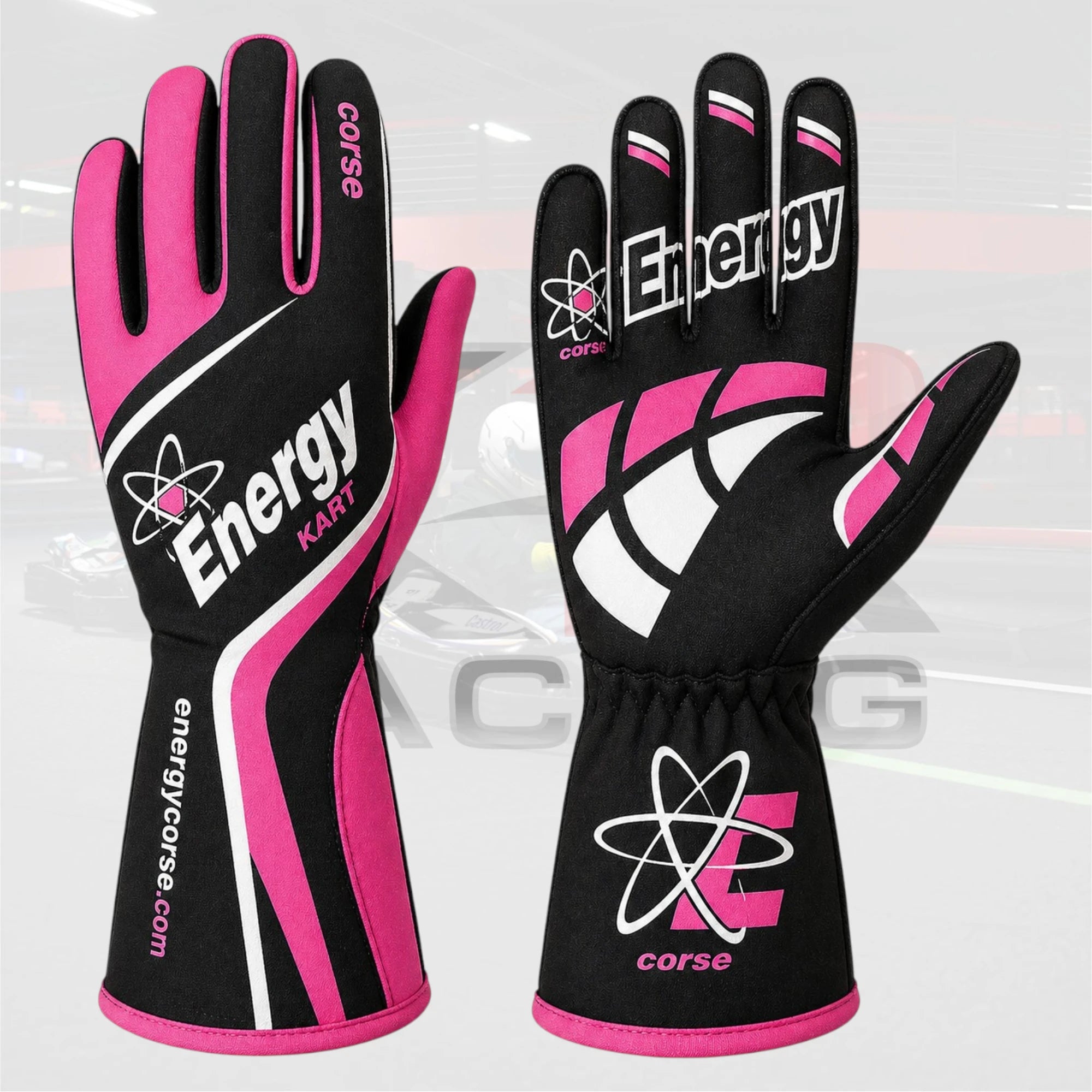 K1 Energy Corse kart Racing gloves Black & Pink