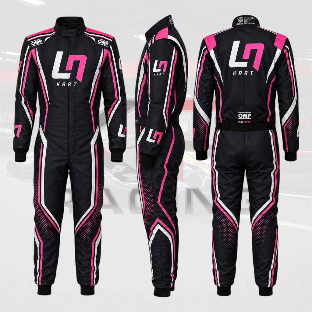 2024 OMP LN Kart Racing suit Black & Pink