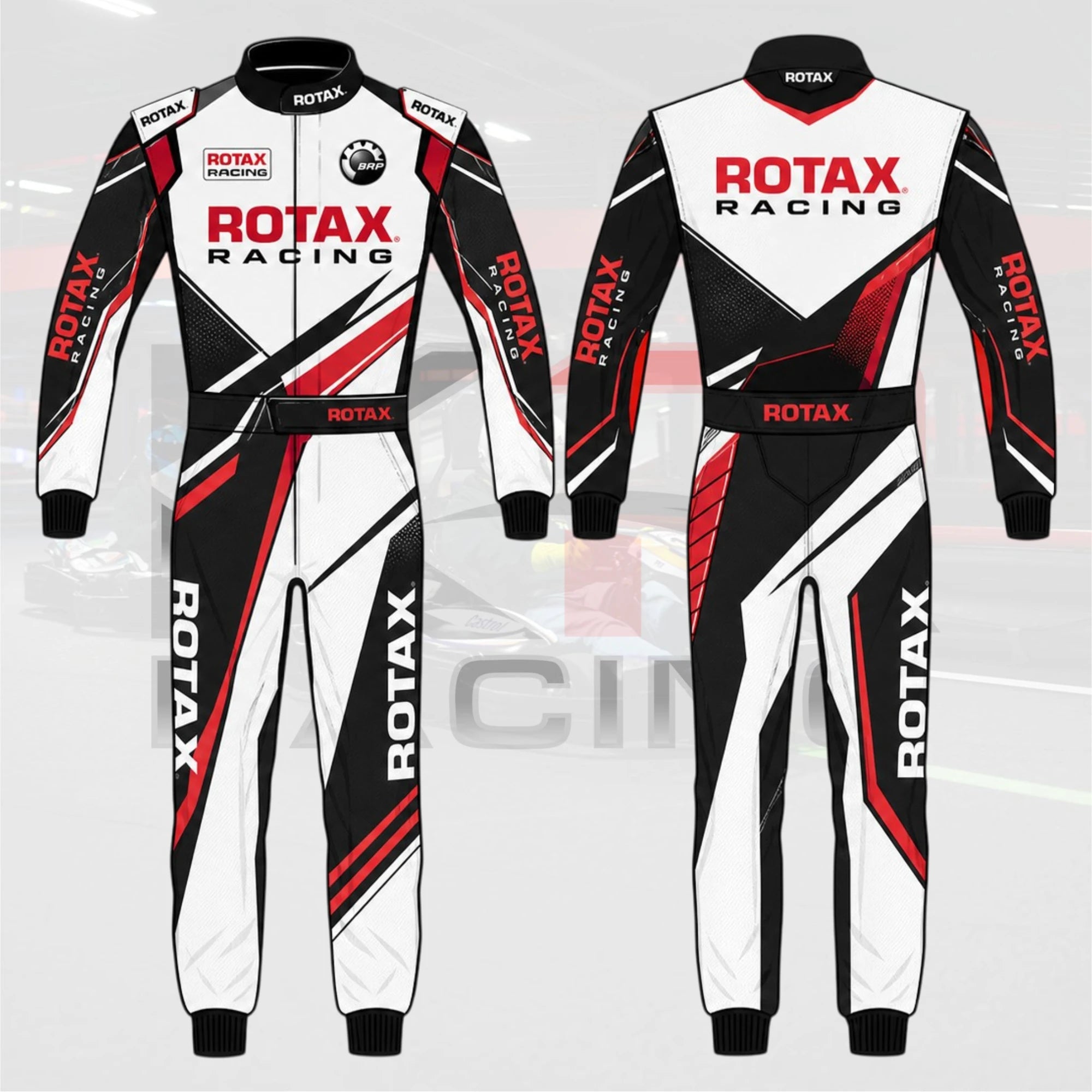ROTAX RSX Elite Kart Suit 2026 – Black White Red