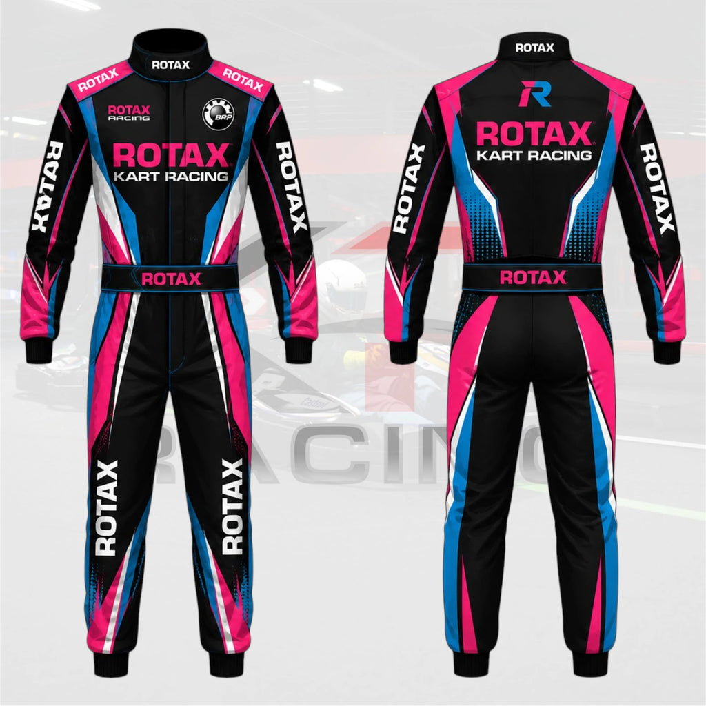 ROTAX Neon Apex Racing Suit 2026 – Black / Pink / Blue Edition