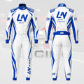 New 2025 OMP LN Kart Racing suit Blue & White