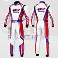 New DR Pro Series Kart Racing Suit White / Red / Purple 2024