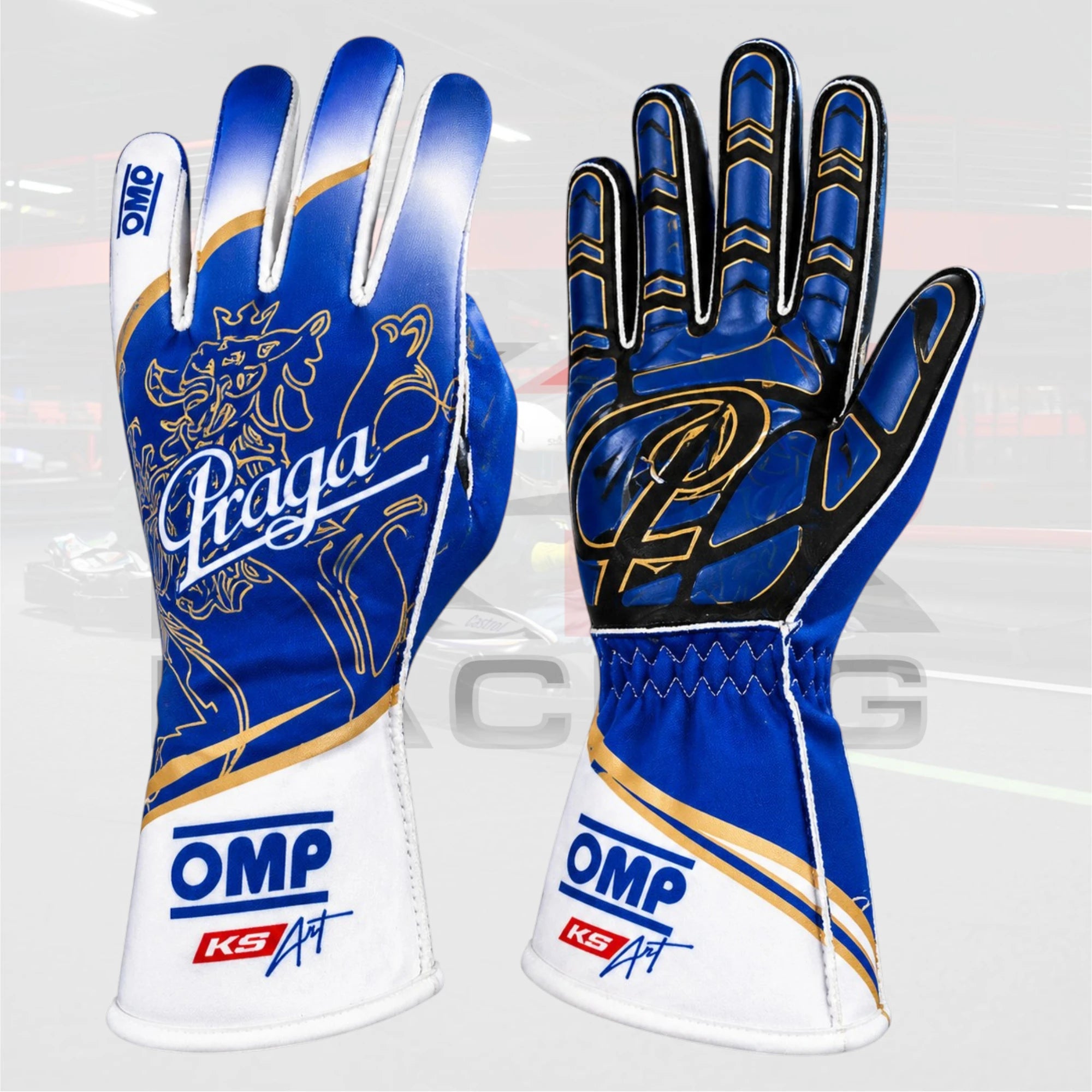 New OMP Ks Art Praga Kart Racing Gloves