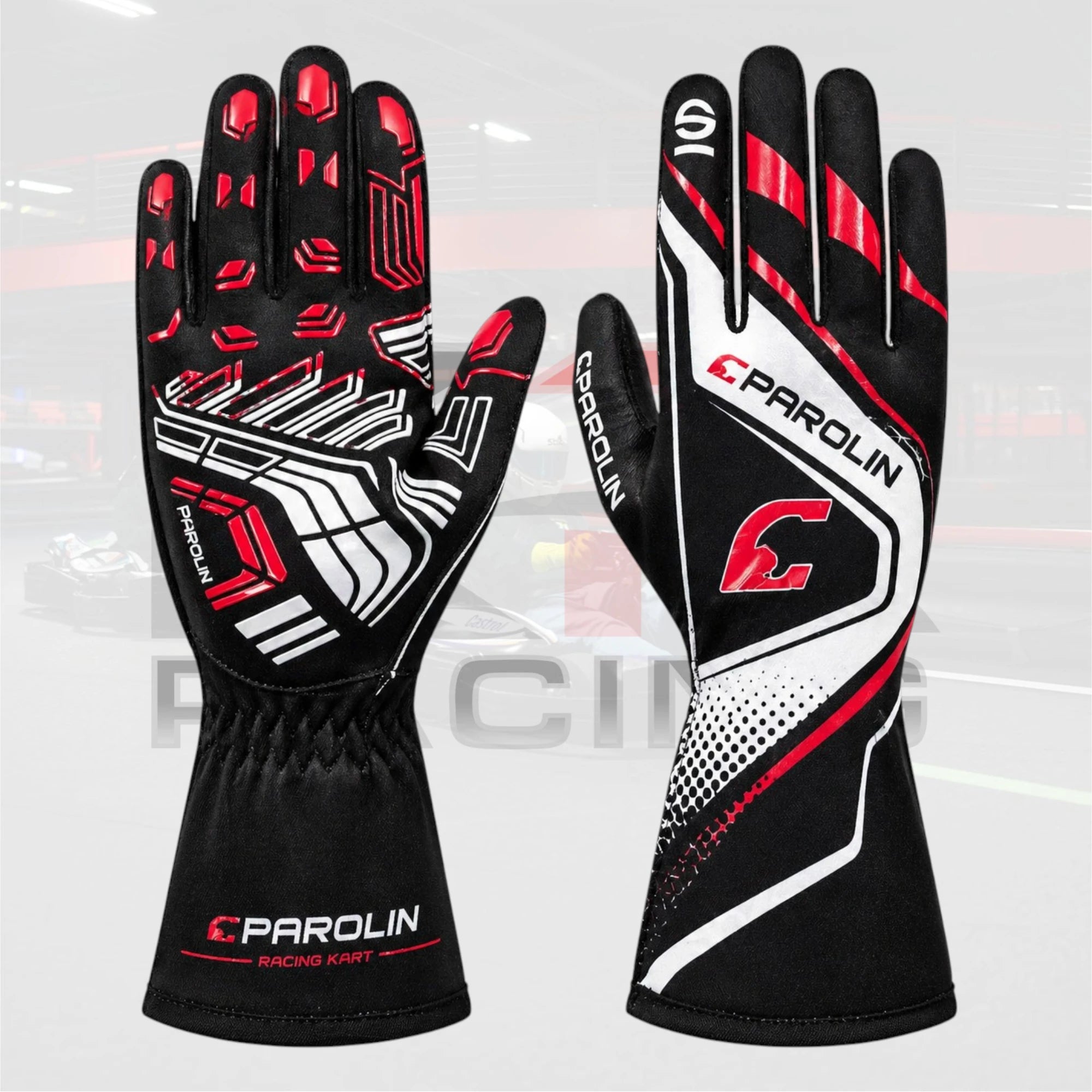 2024 Sparco Parolin Kart Racing Gloves Black