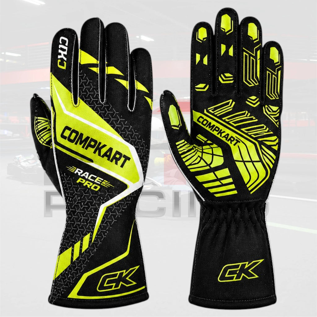 New COMPKART Hyper Grip Gloves – Black/ Fluoro Yellow