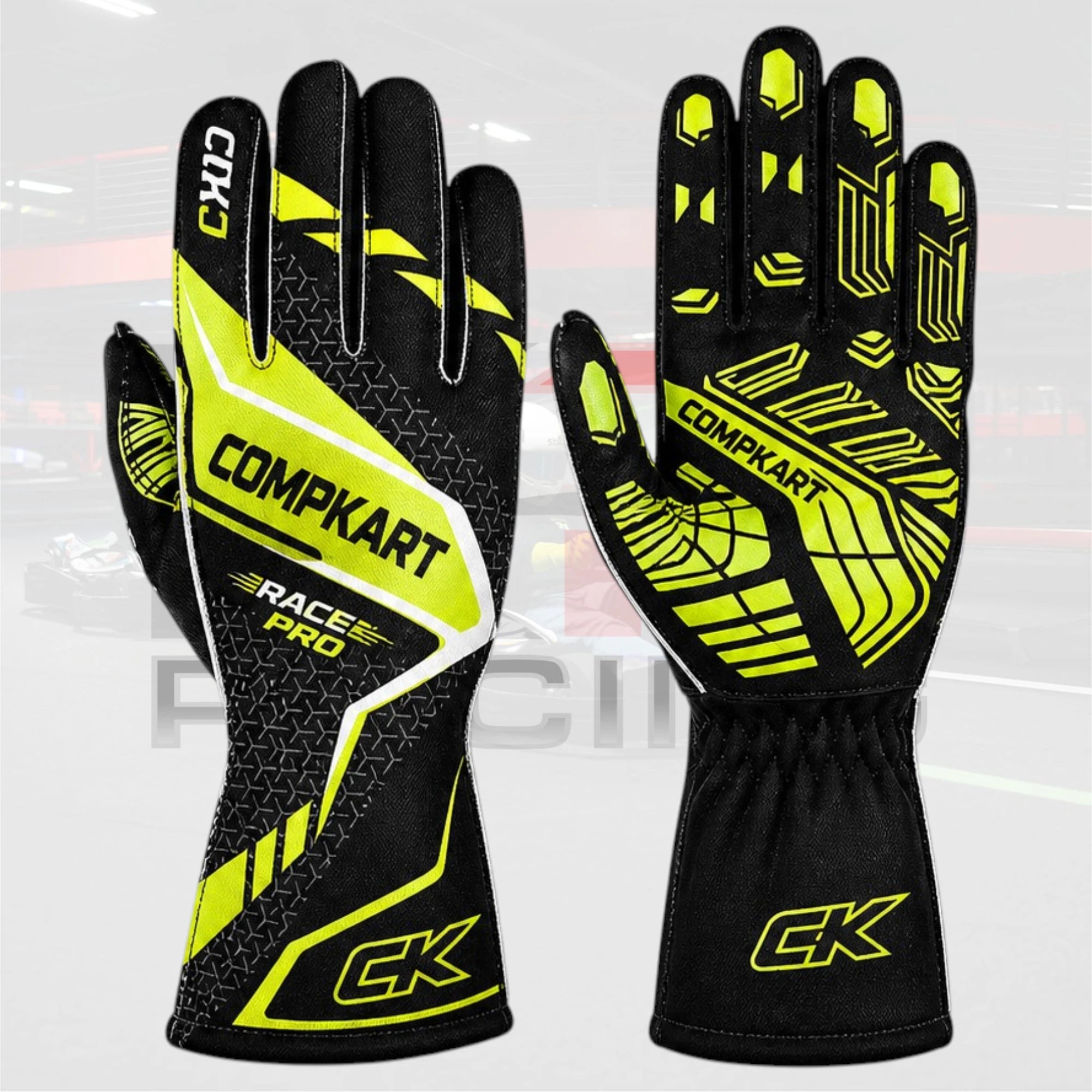 New COMPKART Hyper Grip Gloves – Black/ Fluoro Yellow