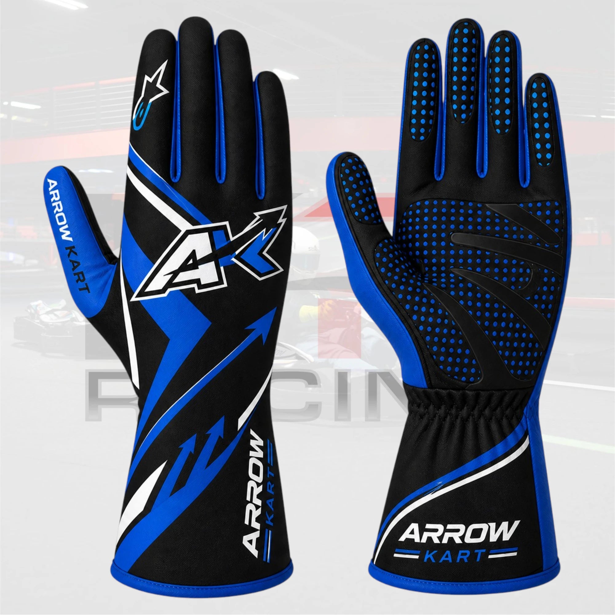 New Alpinstar Arrow Kart Racing Gloves Blue / Black