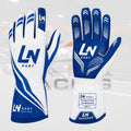 New LN kart Racing gloves Blue & White