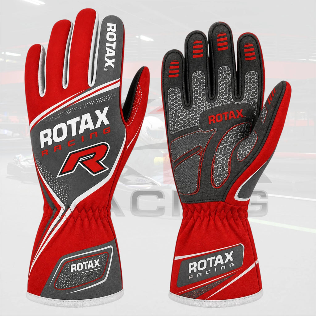 ROTAX Performance Kart Gloves 2026 – Red Gray