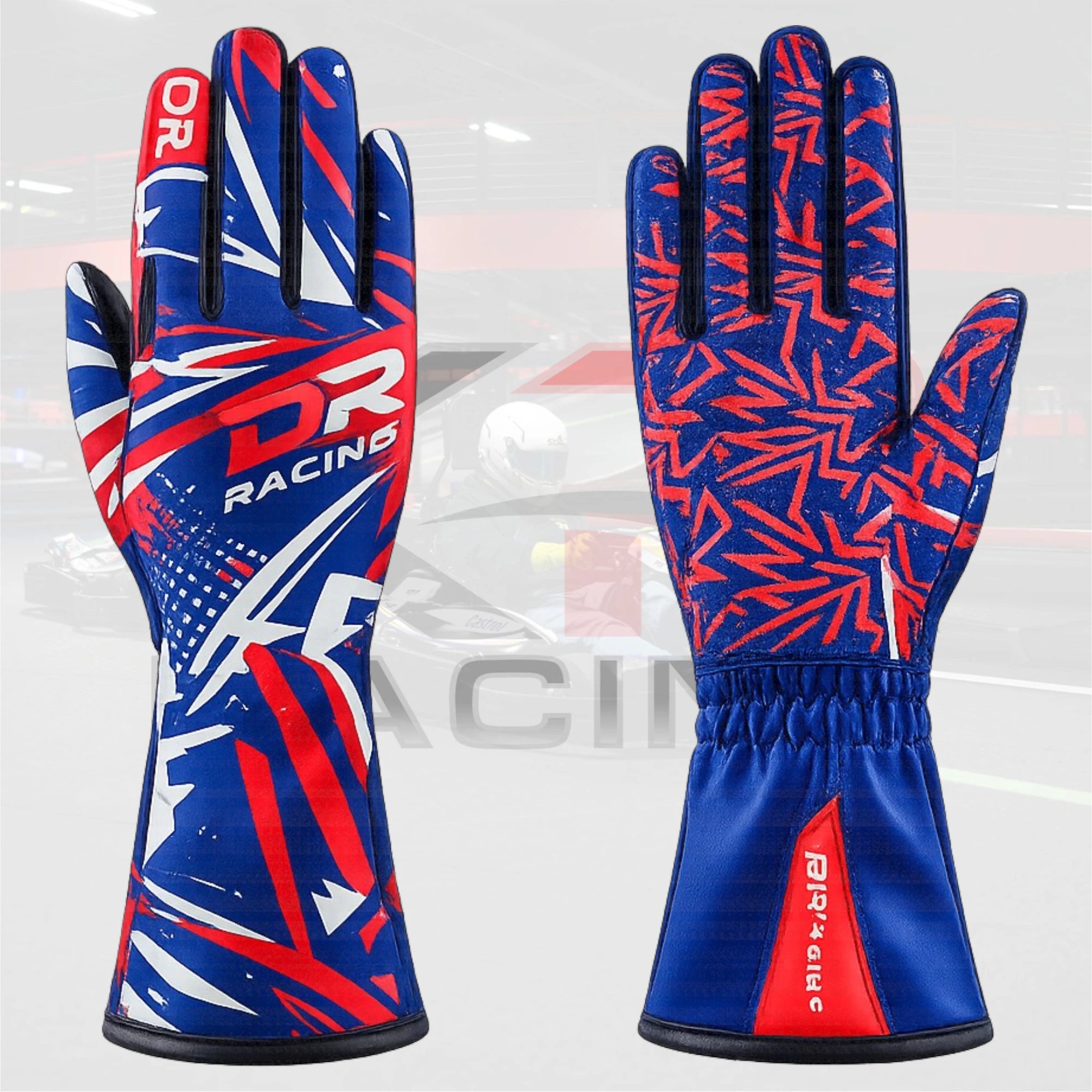 DR Pro Kart Racing Gloves Royal Blue