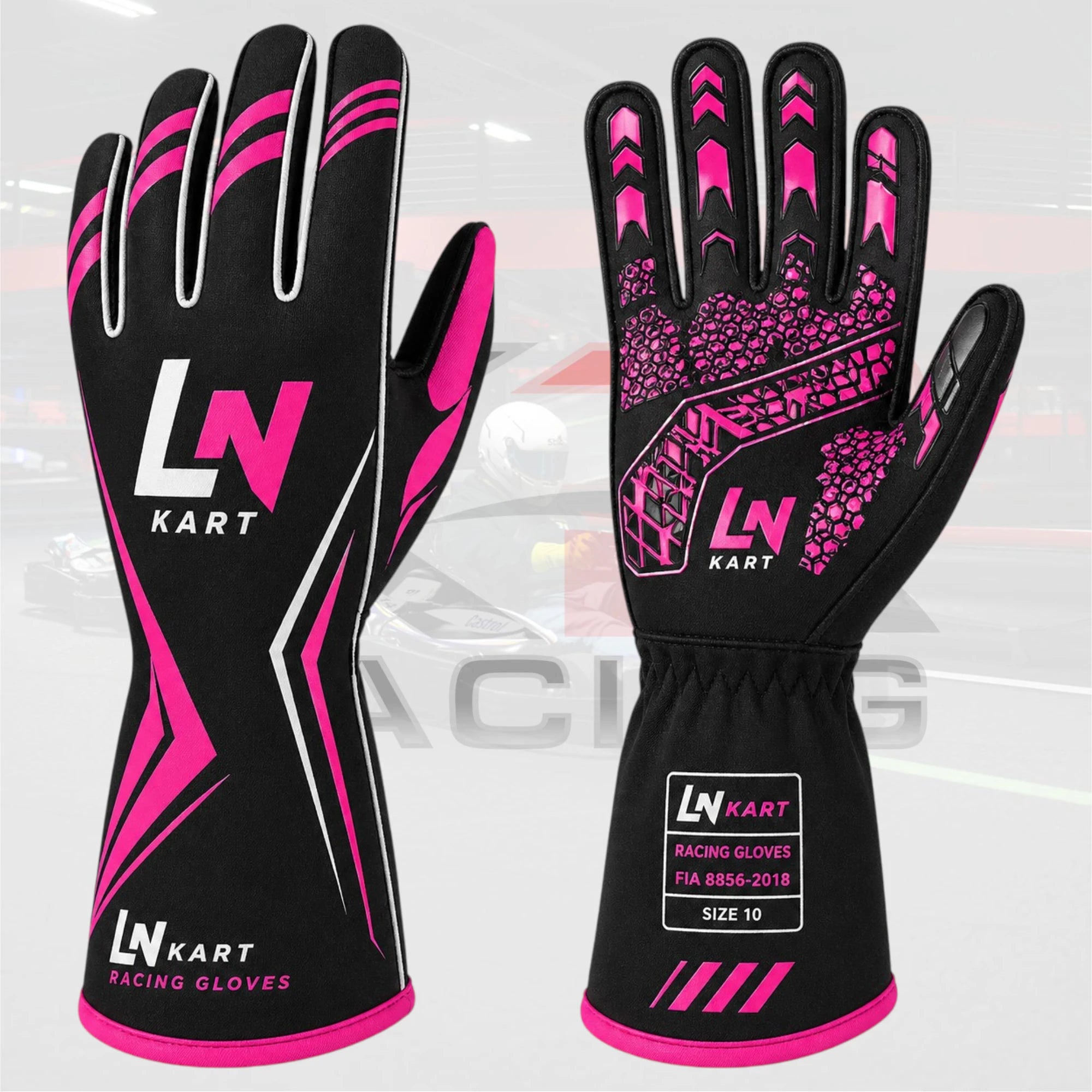 2025 LN kart Racing gloves Pink & Black