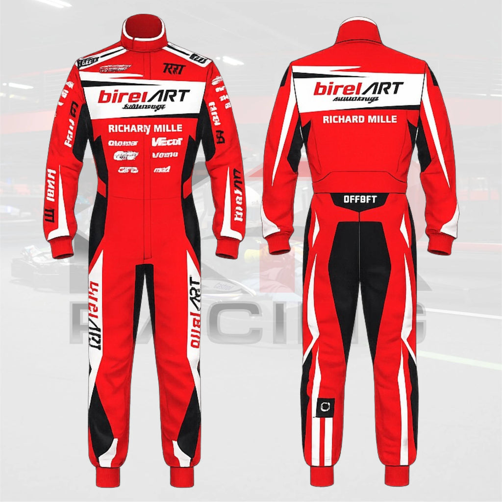 2023 Birel ART Go Kart Race Suit Red White