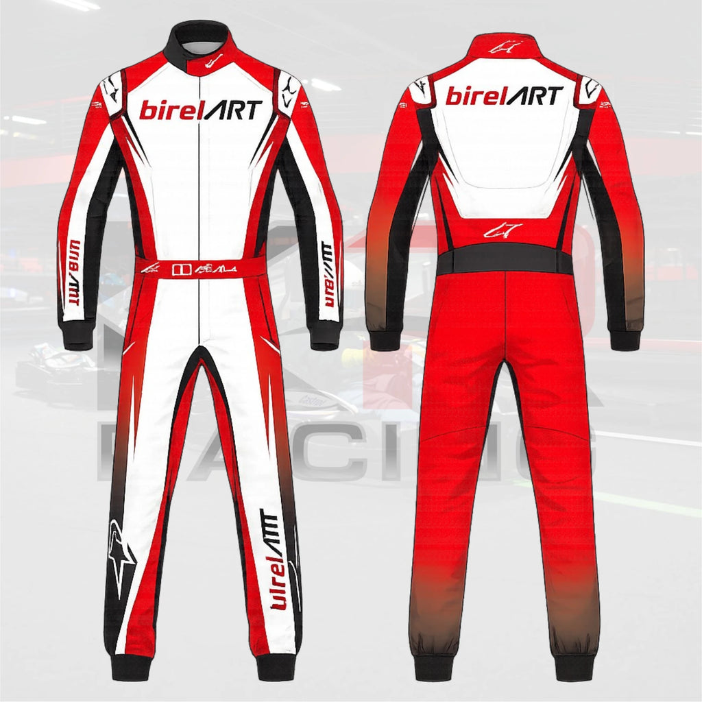2023 Birel Art Alpinstar Kart Racing Suit Red / White