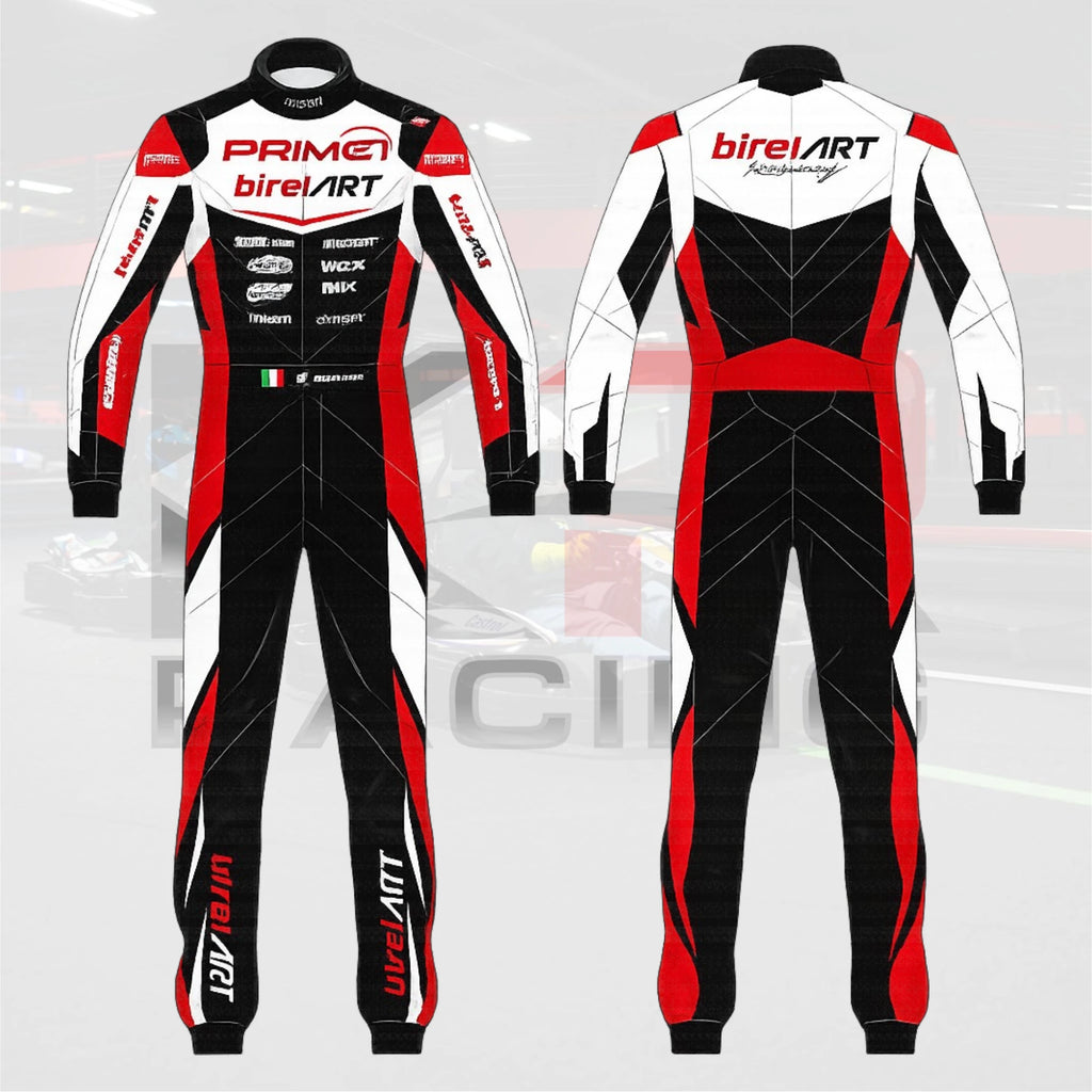 Prime Birel Art Kart Racing Suit Black / Red / White