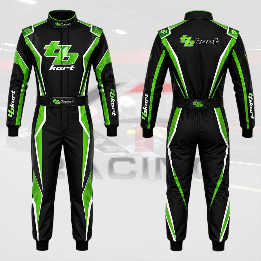 2023 TB Kart Racing Suit Black & Green