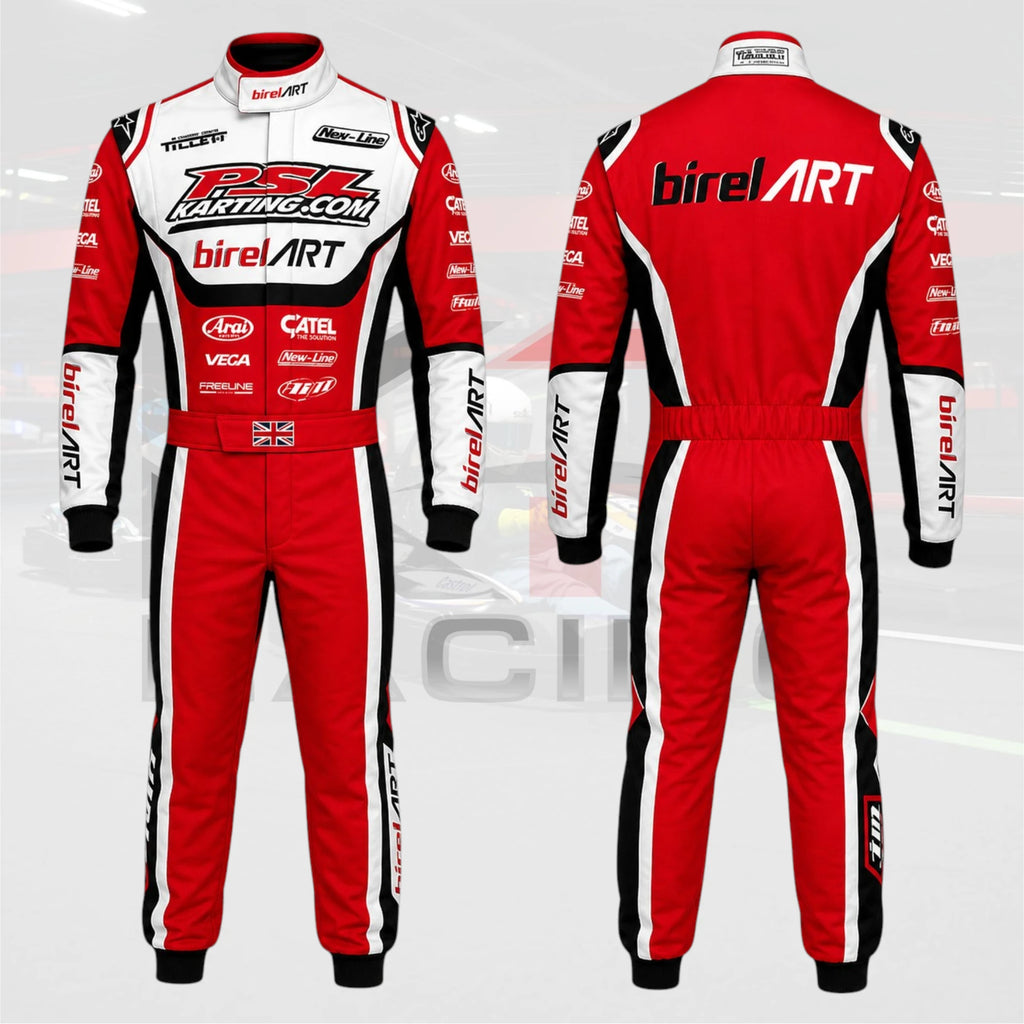 PSL Birel Art Kart Racing Suit Black / Red / White