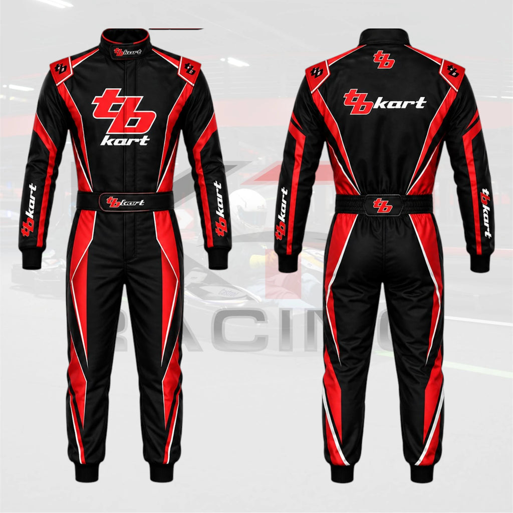 2024 TB Kart Racing Suit Black & Red