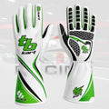 2026 TB Kart Racing Gloves White & Green