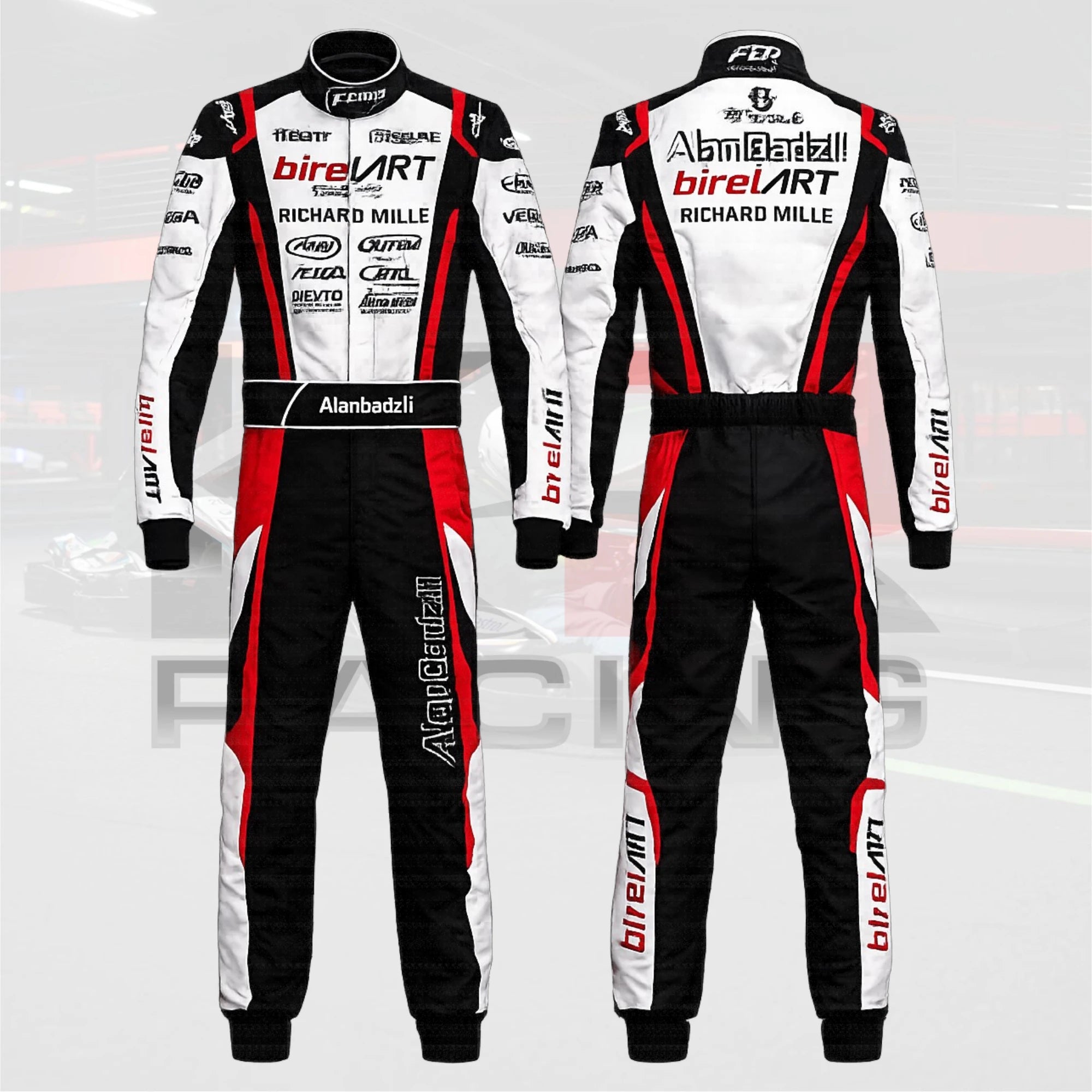 2018 Birel Art Kart Racing Suit Black / Red / White