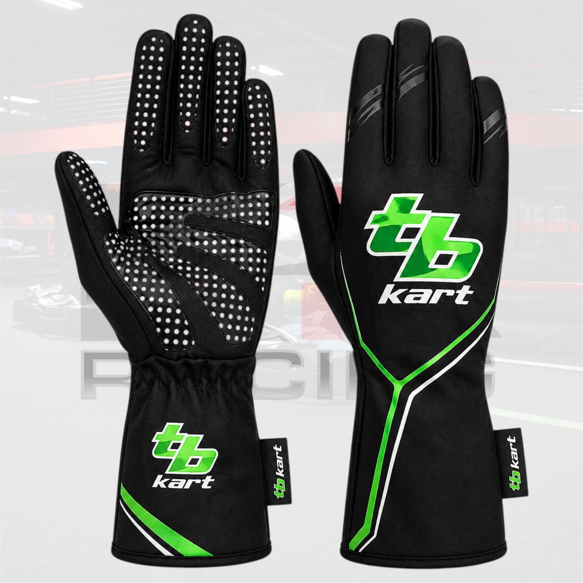 New Custom TB Kart Racing Gloves Black